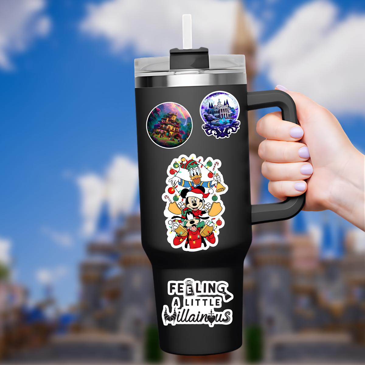 Disney Christmas Mickeyy, Goofy, Donald Duck Castle  World Sticker Waterproof Disney Laptop, Disneying Castle Park Mouse