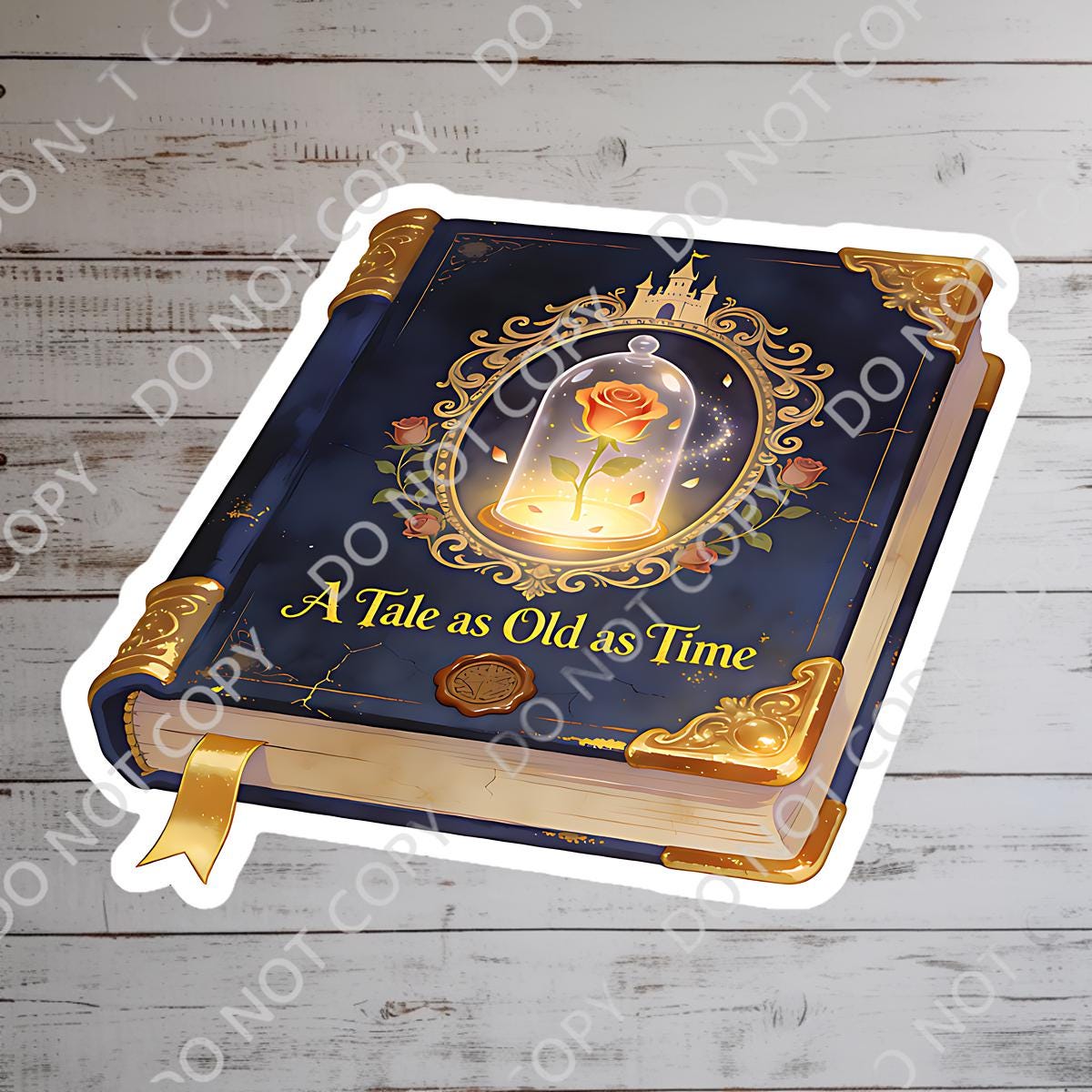 Disney Princess Belle Beauty And The Beast  Book Sticker , Kindle Stickers Waterproof Laptop Decal, funny stickers, funny sticker, disney gift, bottle sticker