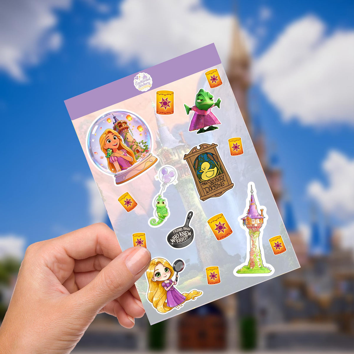 Disneyy Princess Rapunzel Tangled  Sheet Sticker, Ray, Kindle Sticker, Laptop Decal