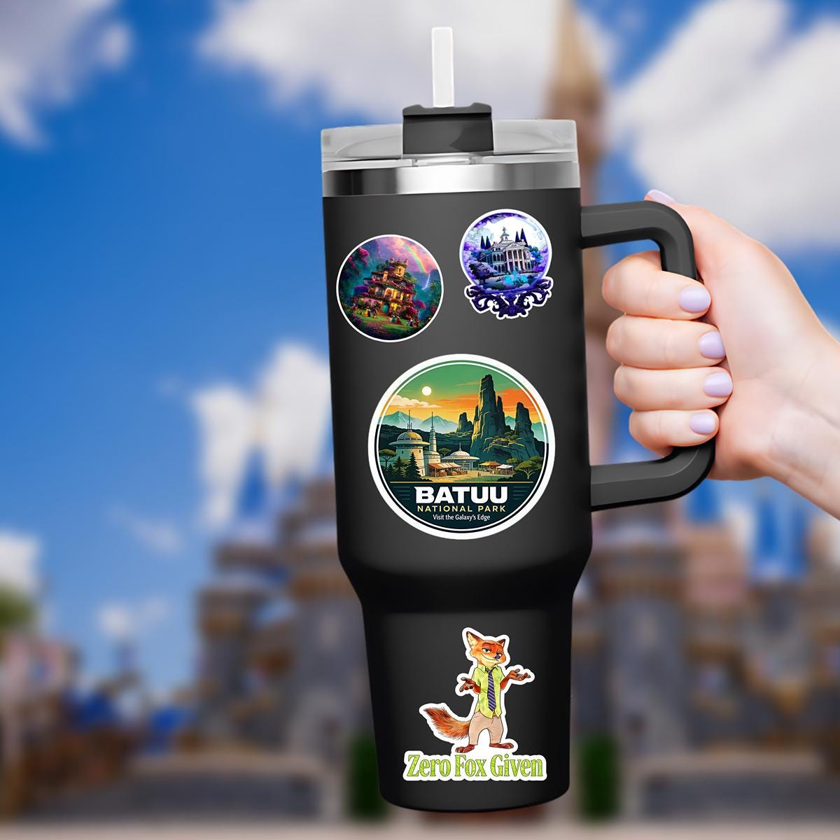 Star Wars Batuu Waterproof Disney Laptop Stickers/ Disney yoda starwars planner stationery decal water bottle cell phone