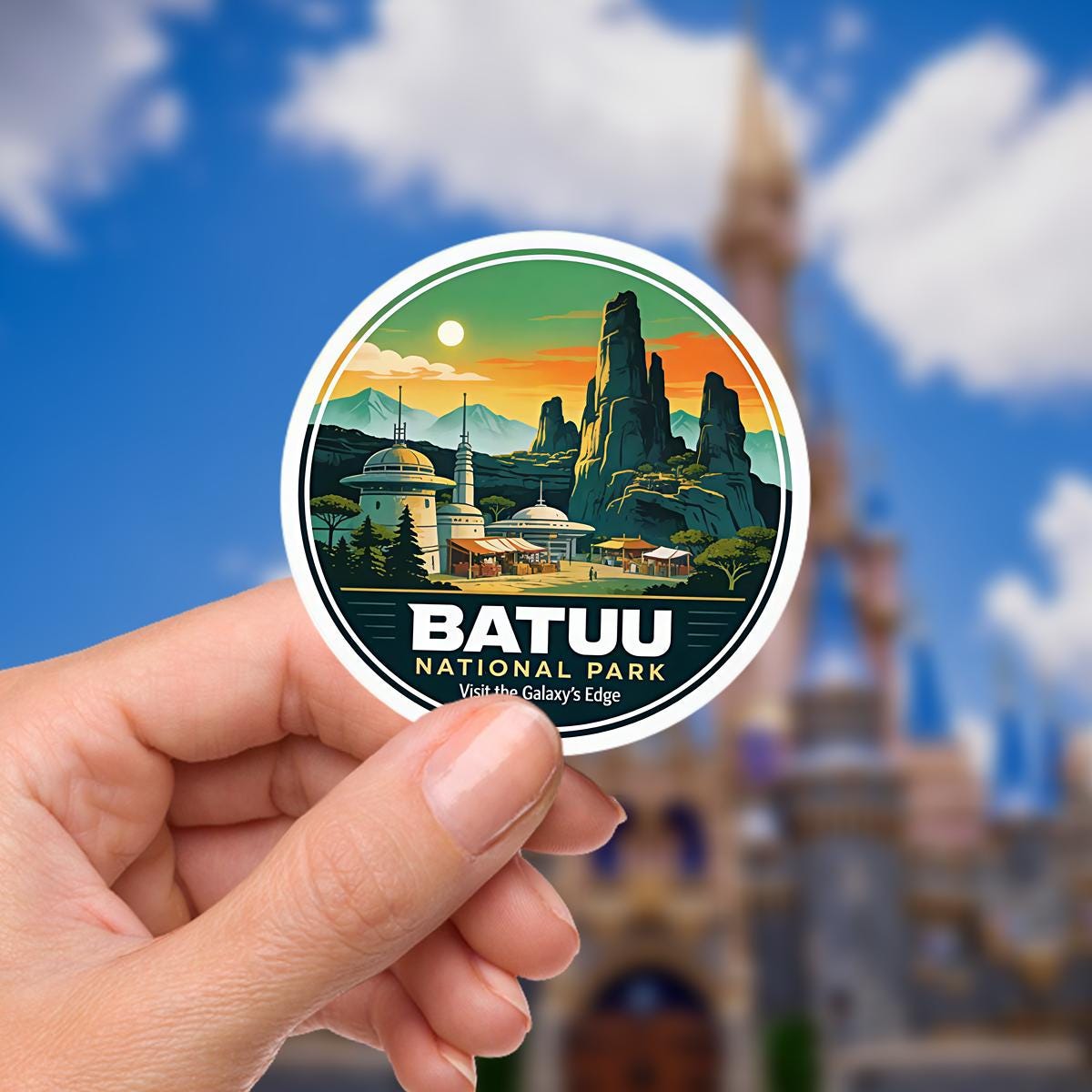 Star Wars Batuu Waterproof Disney Laptop Stickers/ Disney yoda starwars planner stationery decal water bottle cell phone