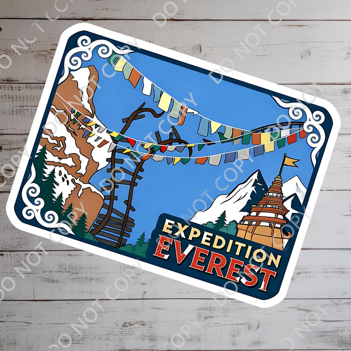 Disney Ride Expedition Everest Sticker Waterproof Disney Laptop, Disneying Theme Park Vacation, Castle Park Mouse