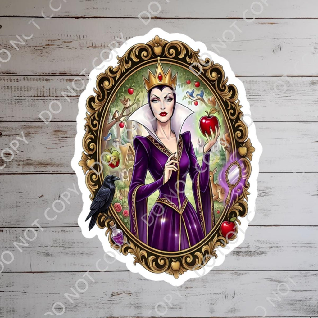 Snow White Evil Queen Waterproof Sticker, Kindle Stickers, Laptop Stickers