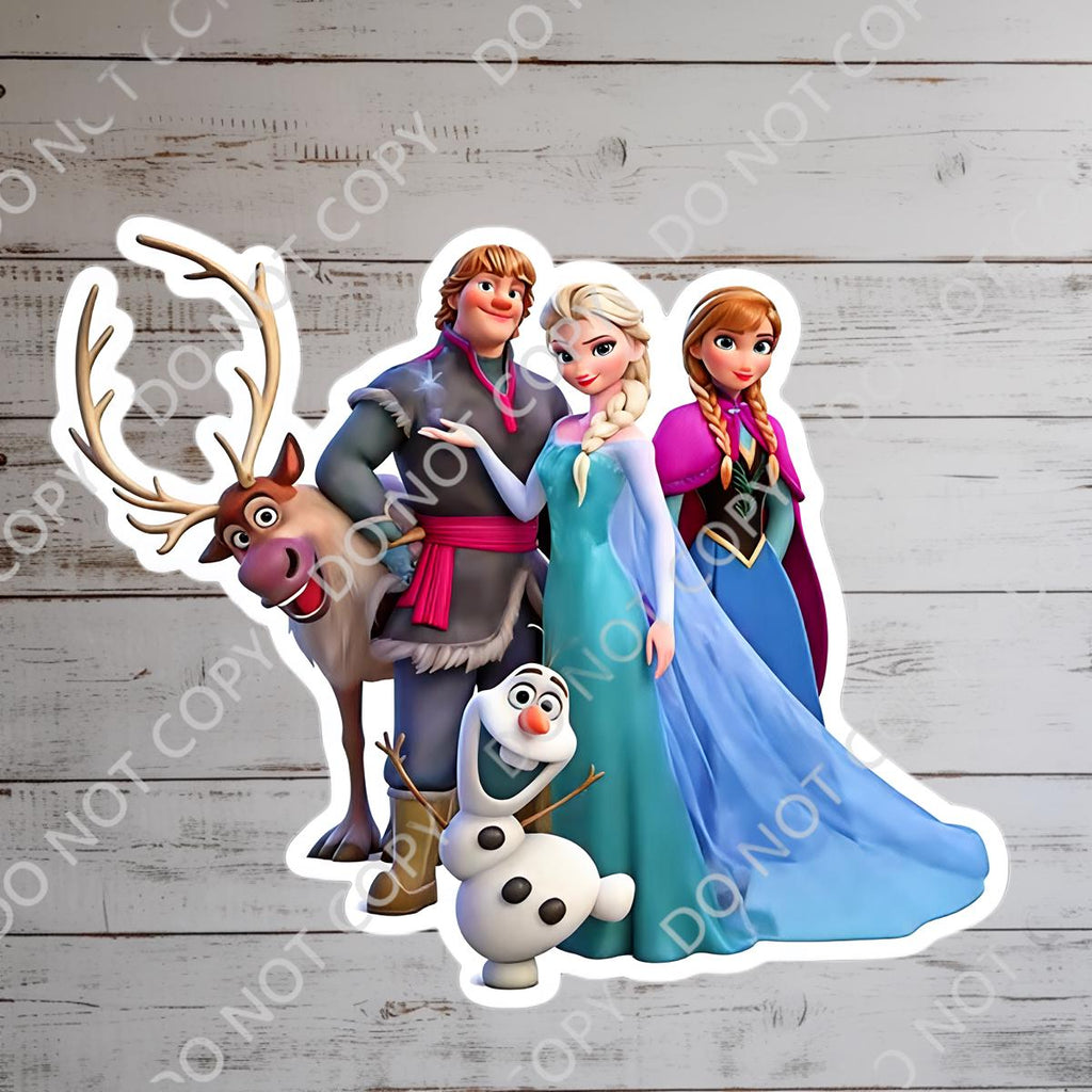 Olaf and Sven Elsa Anna Waterproof Sticker: Frozen Decal