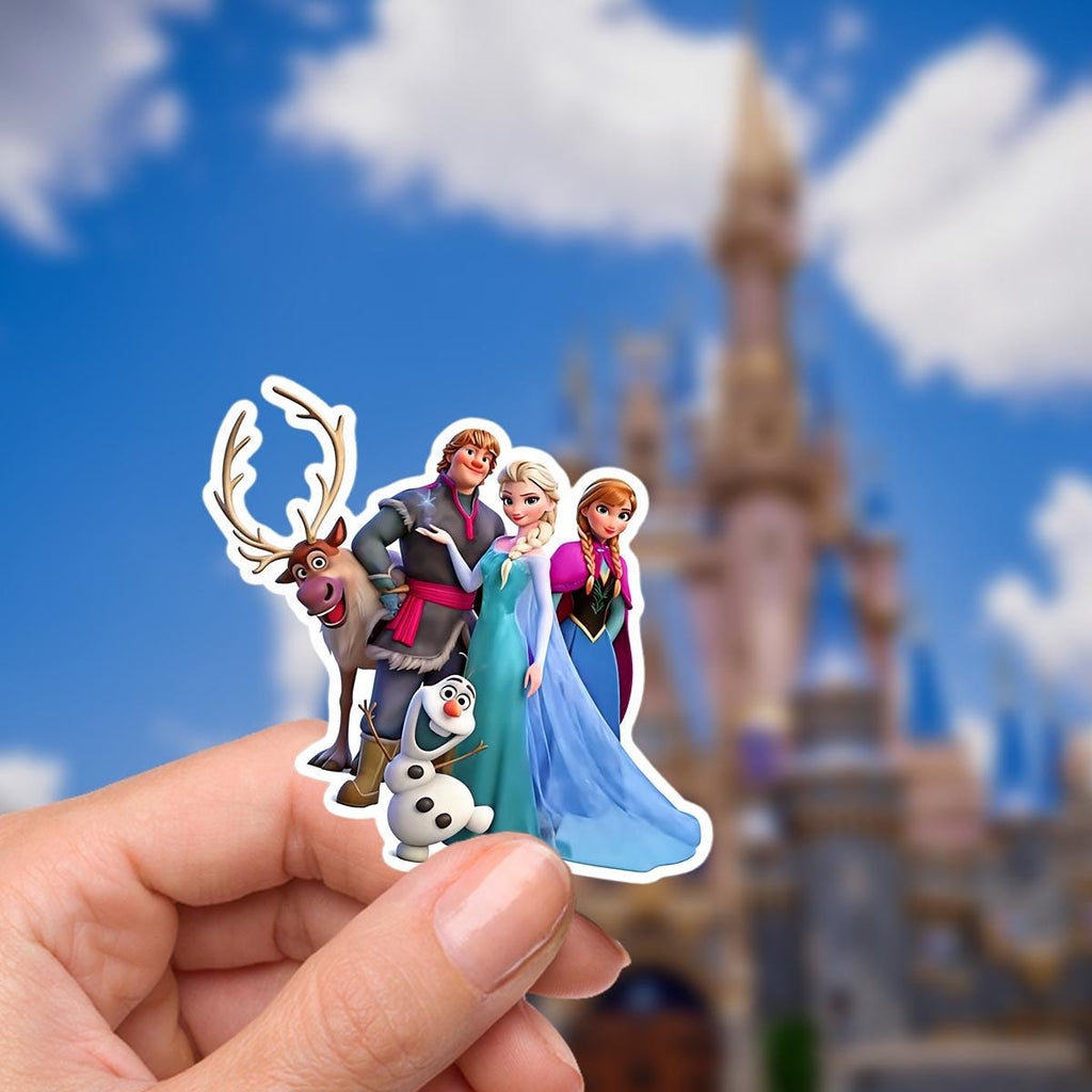 Olaf and Sven Elsa Anna Waterproof Sticker: Frozen Decal