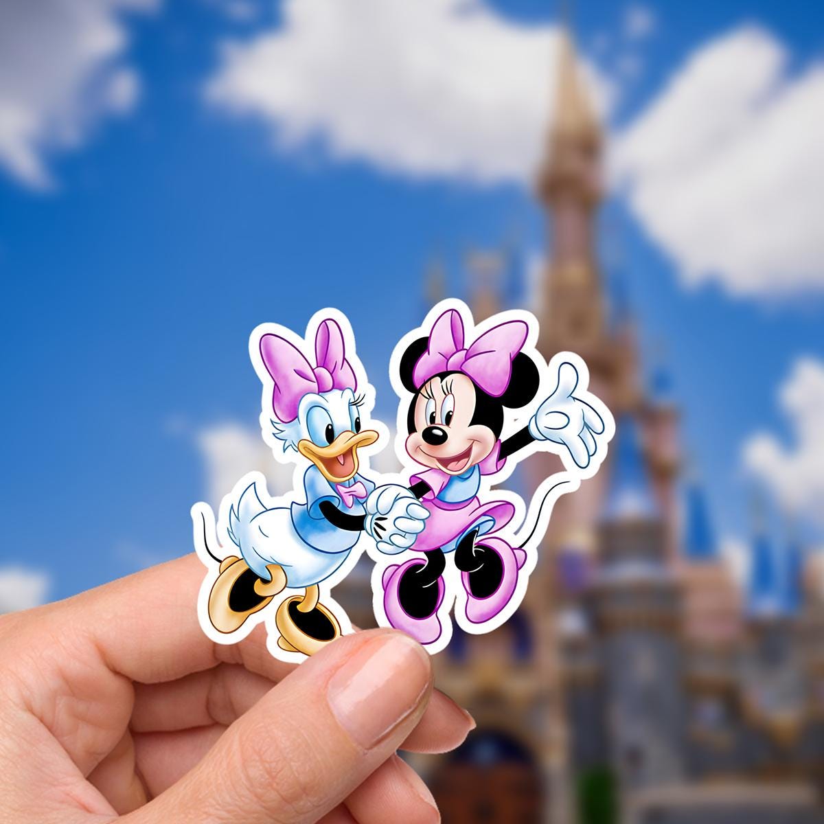 Disney Minnie and Daisy Sticker Waterproof Disney Laptop, Disneying Theme Park Vacation, Castle Park Mouse