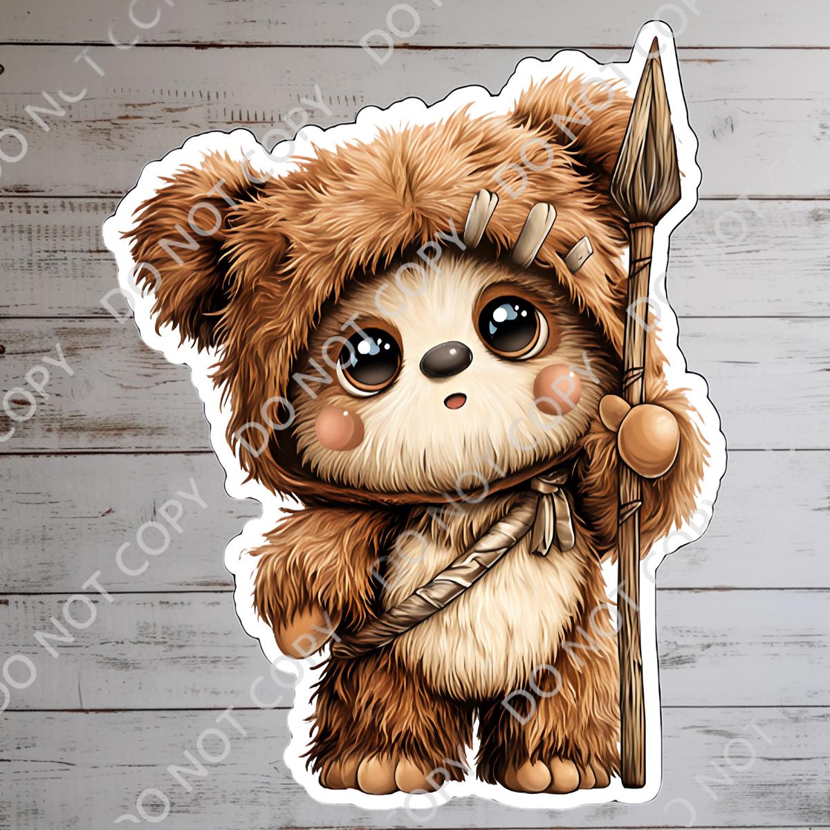 Star Wars  Ewok Wicket Waterproof Disney Laptop Stickers/  Disney yoda starwars planner stationery decal water bottle cell phone