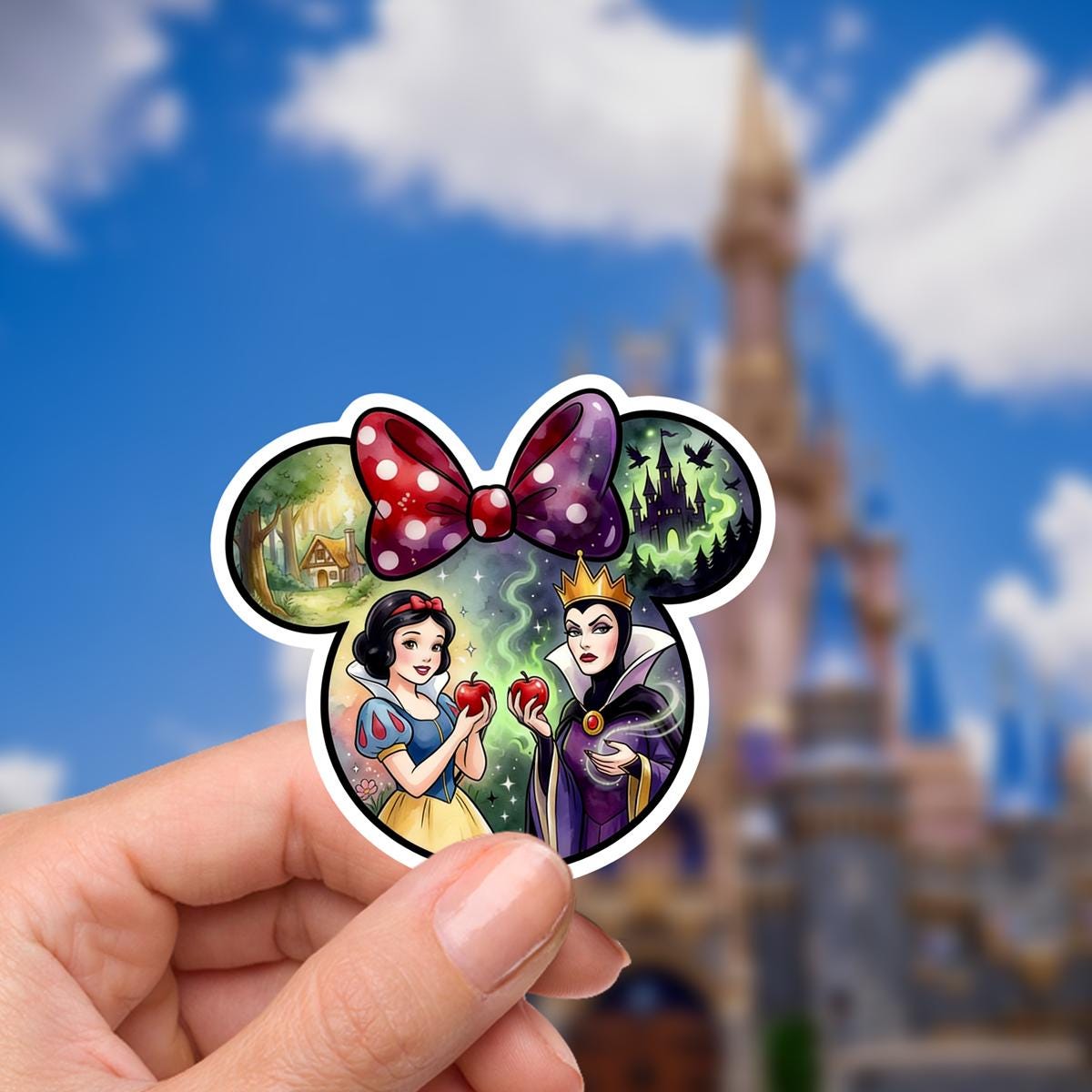 Snow White Evil Queen Waterproof Sticker, Kindle Stickers, Laptop Stickers