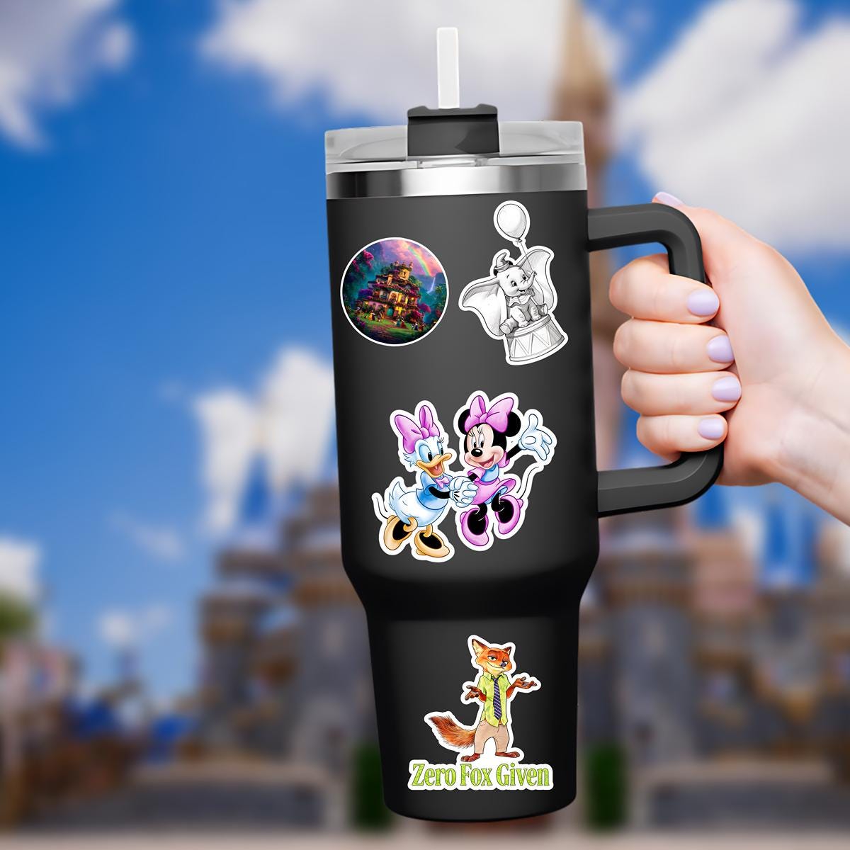 Disney Minnie and Daisy Sticker Waterproof Disney Laptop, Disneying Theme Park Vacation, Castle Park Mouse