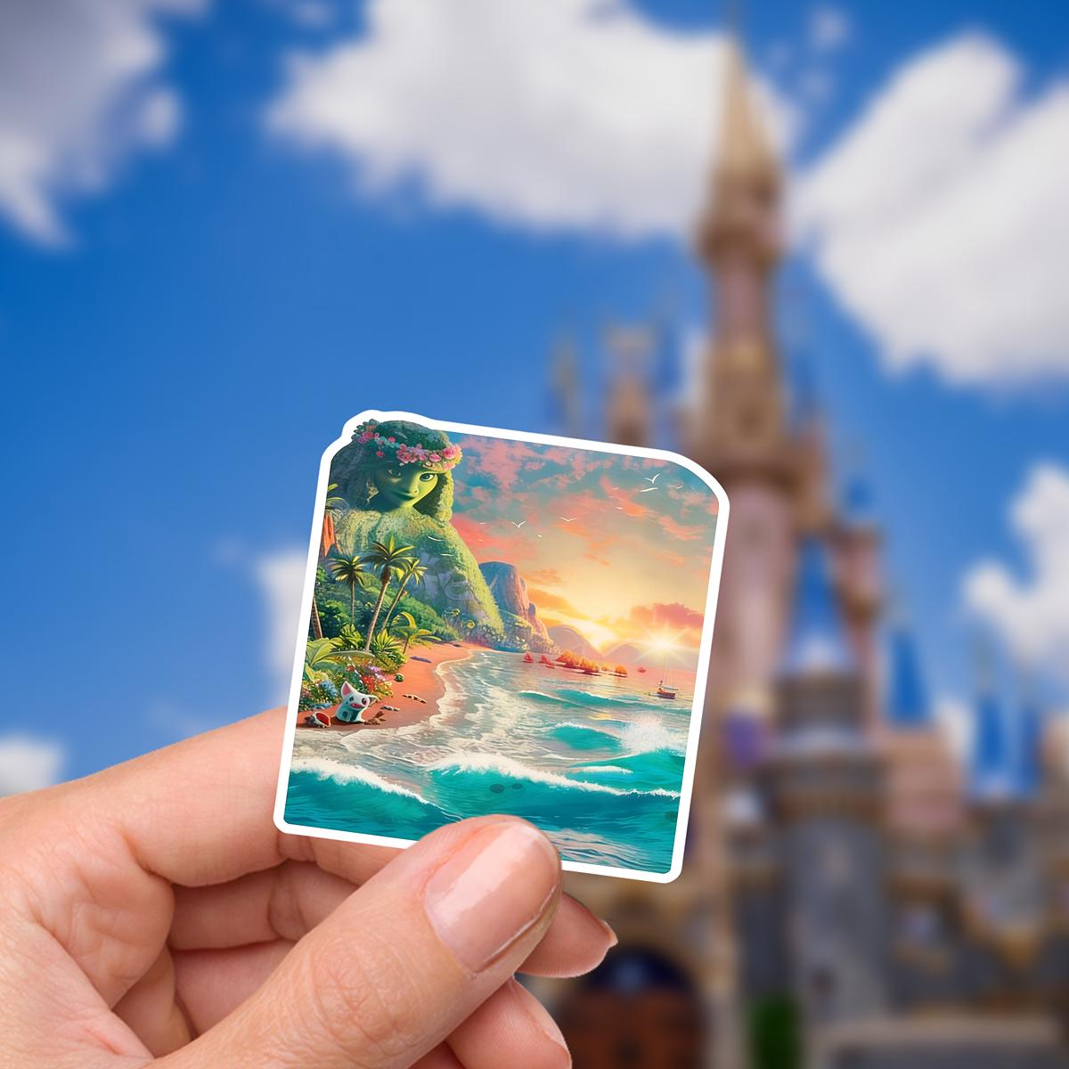 Disneyy Moana Pua Tafiti Sticker Waterproof Disney Laptop Stickers planner stationery decal water bottle cell phone
