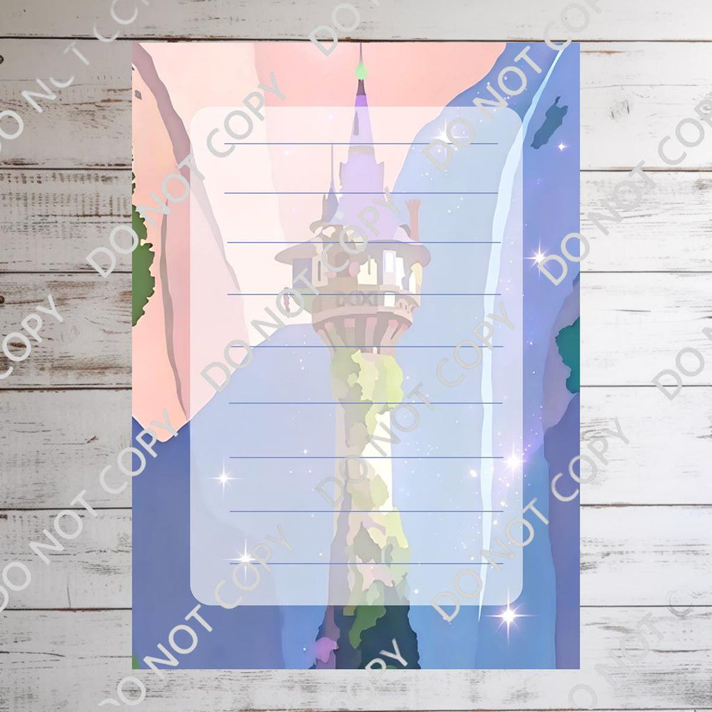 Rapunzel Tangled Tower Notepad: Magical Days Planner, Journal, Stationery Disneyy Teacher Gift (5x7", 50 Sheets)