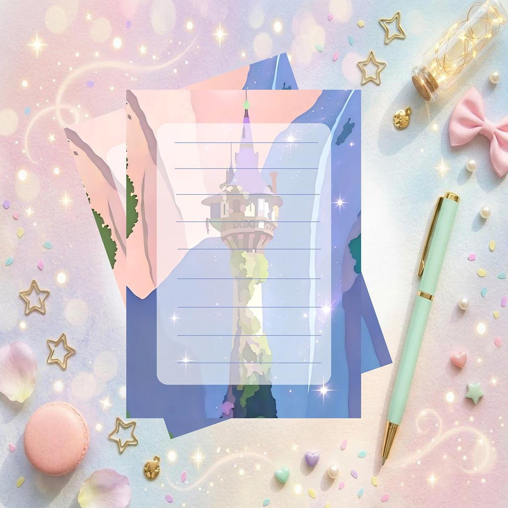 Rapunzel Tangled Tower Notepad: Magical Days Planner, Journal, Stationery Disneyy Teacher Gift (5x7", 50 Sheets)