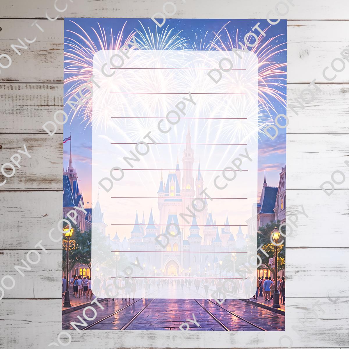 Disneyy Fireworks Notepad: Magical Days Planner, Journal, Stationery Disneyy Teacher Gift (5x7", 50 Sheets)
