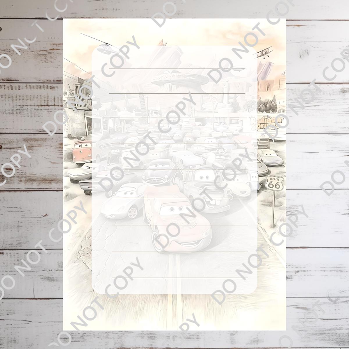Disneyy Lightning McQueen Cars Towmater Memo Notepad 50 sheets bullet journal Disney planner paper scrapbook stationery notebook supplies