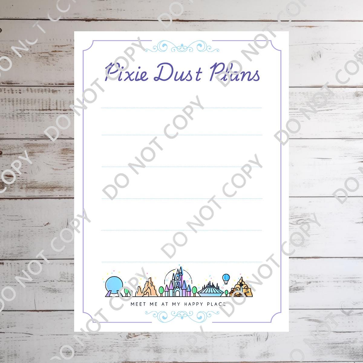 Disneyy Magic Kingdom Epcot Space Mountain Memo Notepad 50 sheets bullet journal Disney planner paper scrapbook stationery notebook supplies