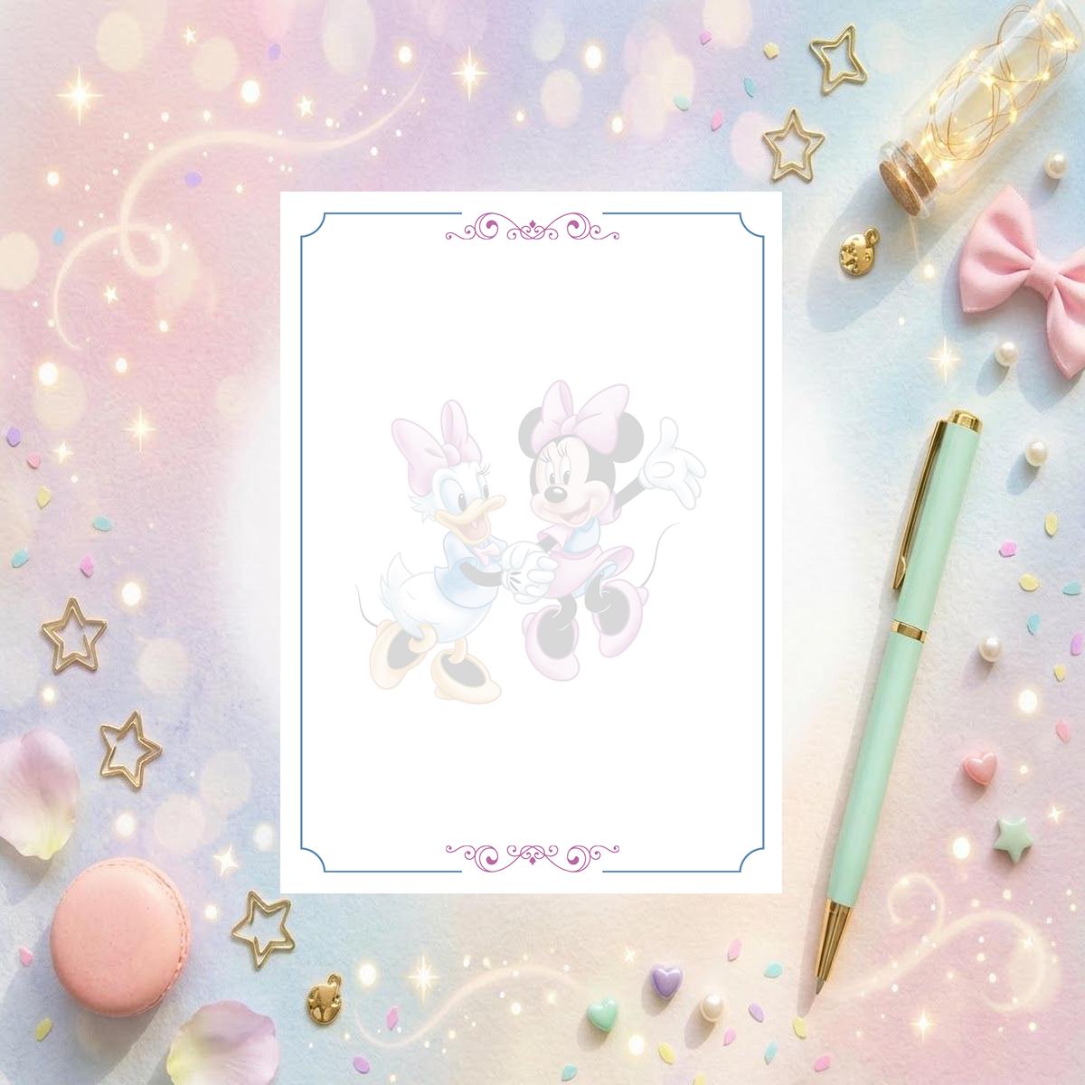 Minnie Mouse Daisy Best Friends Memo Notepad 50 sheets bullet journal Disney planner paper scrapbook stationery notebook supplies
