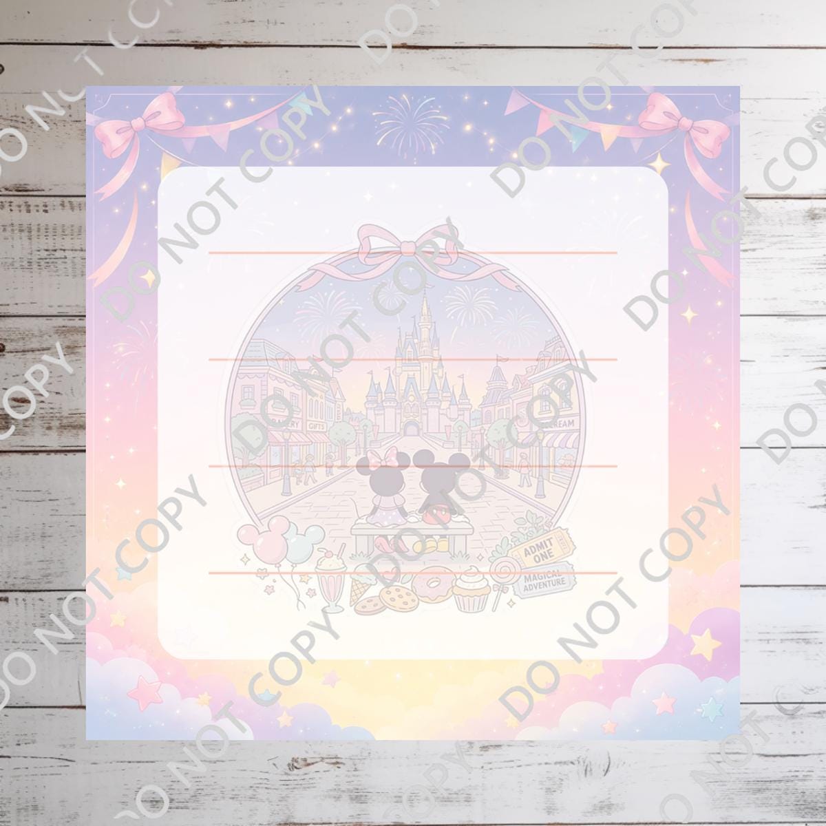 Minnie Mouse Mickey Mouse Mainstreet  3x3 Memo Notepad 50 sheets bullet journal Disney planner paper scrapbook stationery notebook supplies