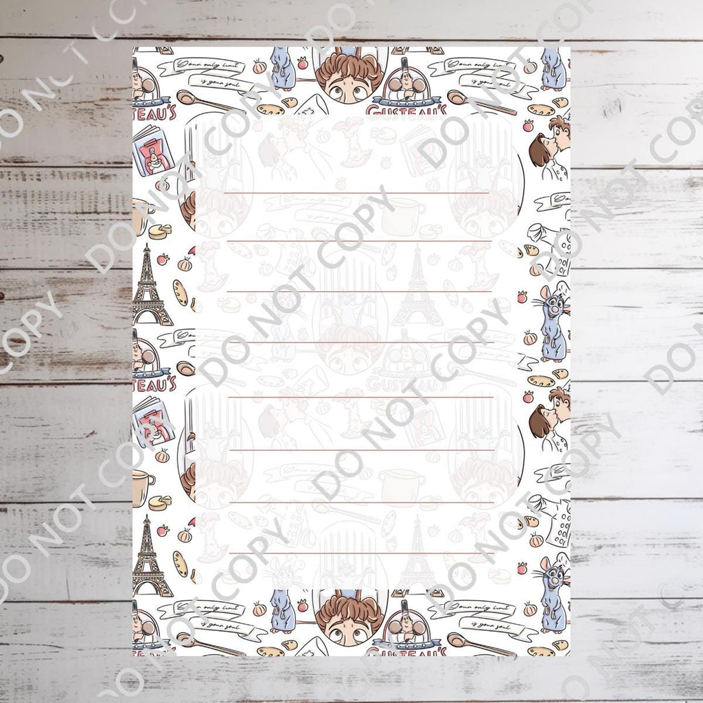 Disneyy Remy Ratatouille Memo Notepad 50 sheets bullet journal Disney planner paper scrapbook stationery notebook supplies
