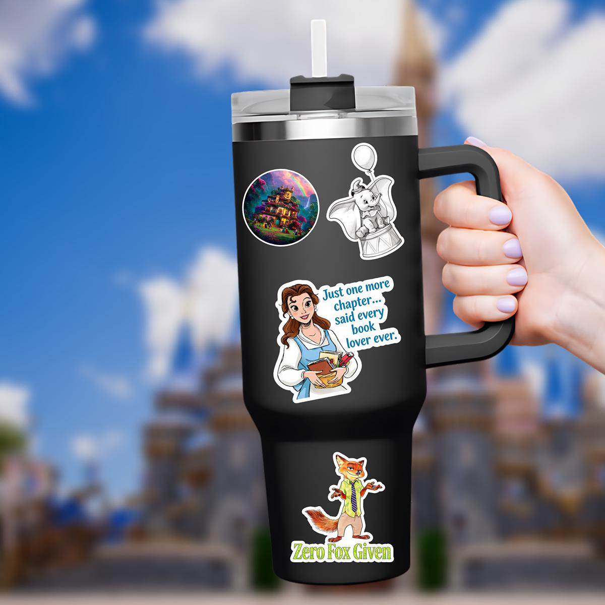 Beauty and The Beast Belle Sticker: Waterproof Vinyl Decal for Laptop, Water Bottle Sticker