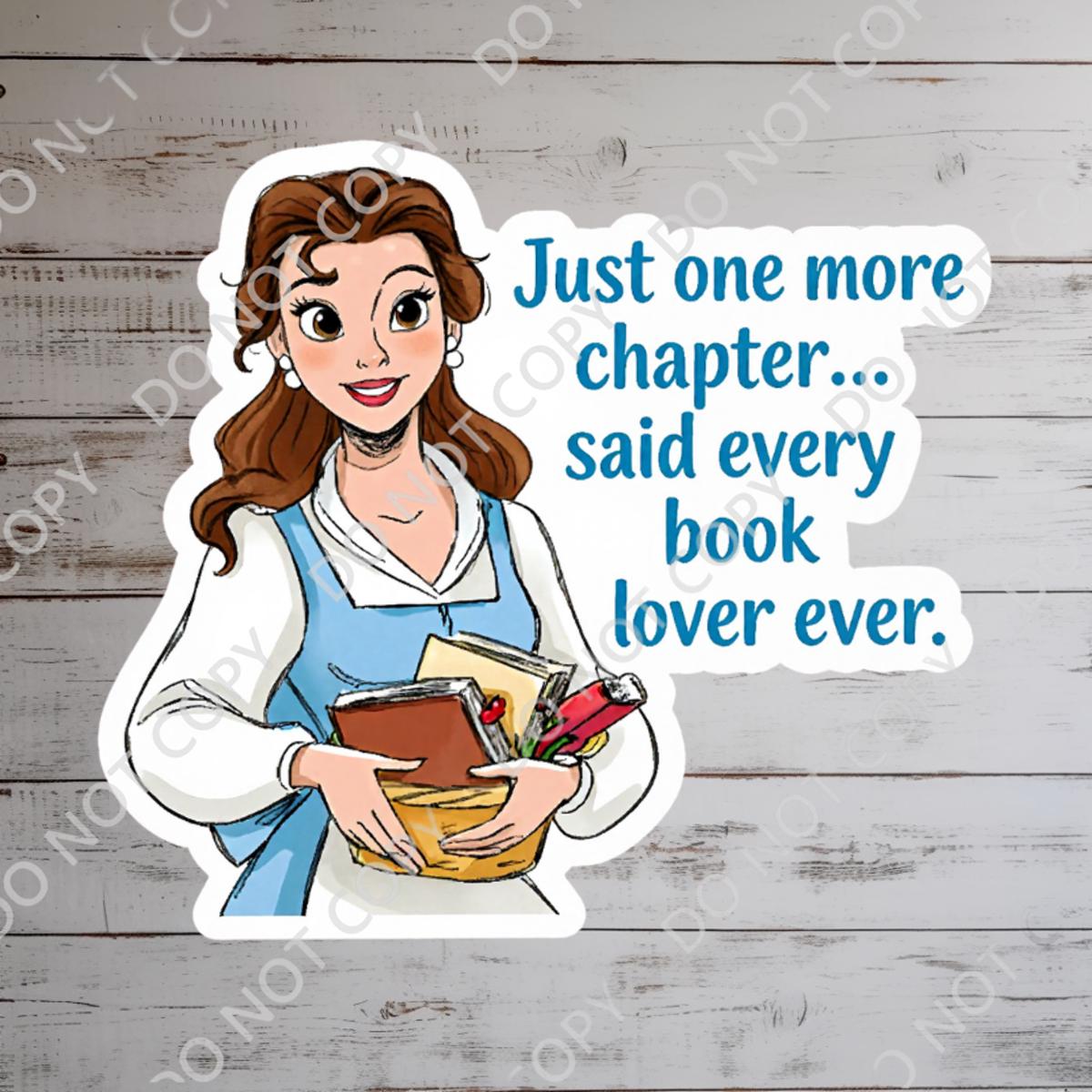 Beauty and The Beast Belle Sticker: Waterproof Vinyl Decal for Laptop, Water Bottle Sticker