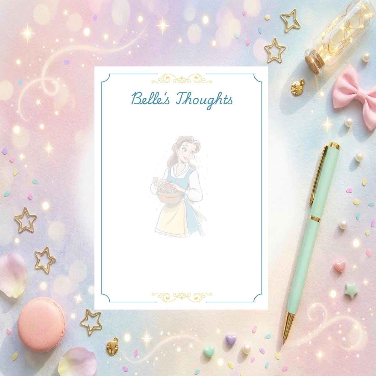 Beauty And The Beast  Memo Notepad 50 sheets bullet journal Disney planner paper scrapbook stationery notebook supplies