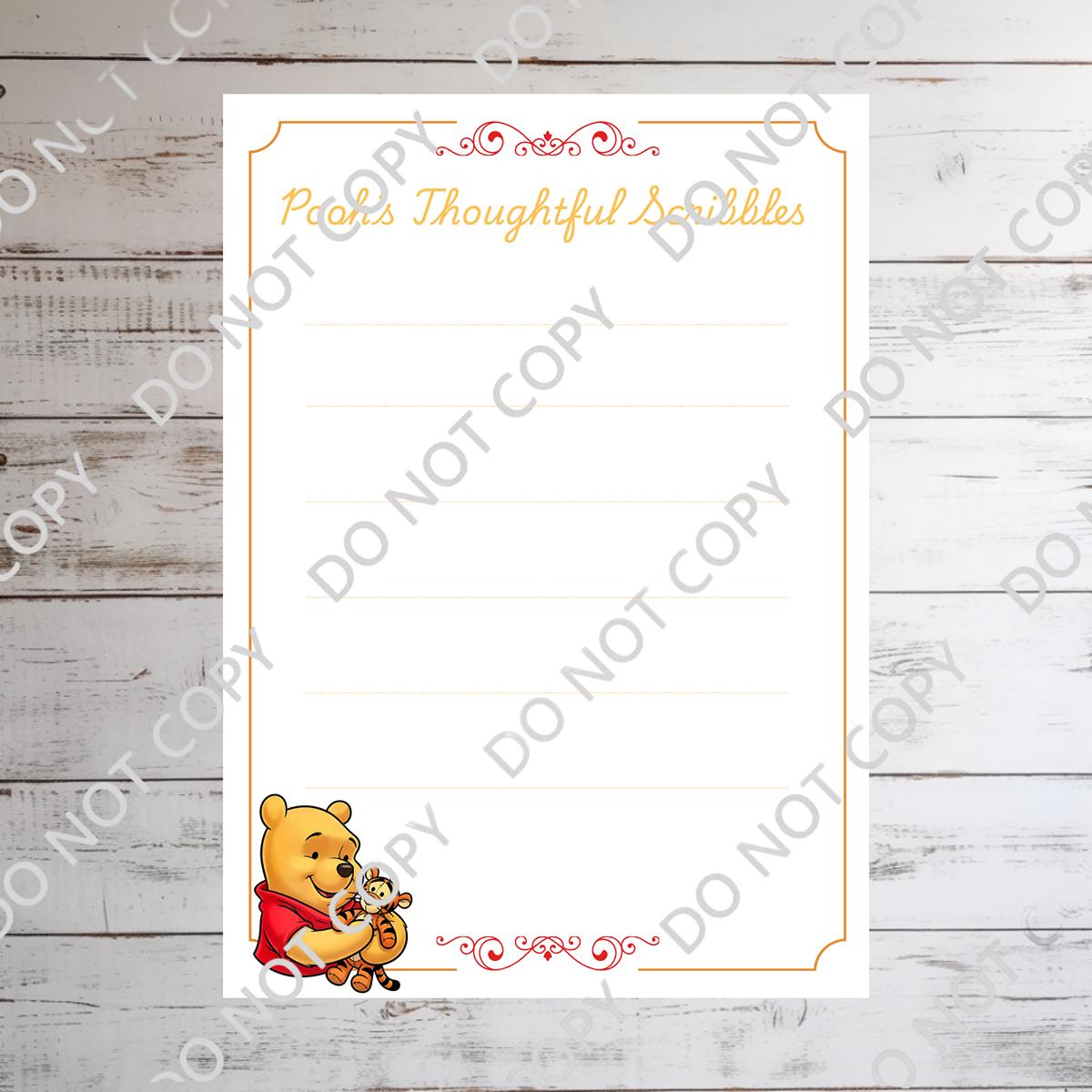 Disneyy Winnie The Pooh Memo Notepad 50 sheets bullet journal Disney planner paper scrapbook stationery notebook supplies