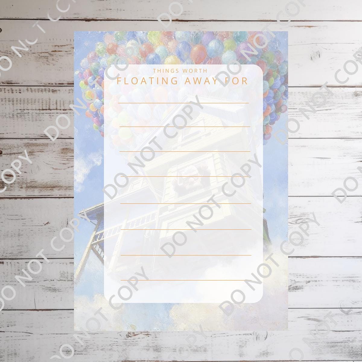 Disneyy UP Adveture Awaits, Paradise Falls Memo Notepad 50 sheets bullet journal Disney planner paper scrapbook stationery notebook supplies