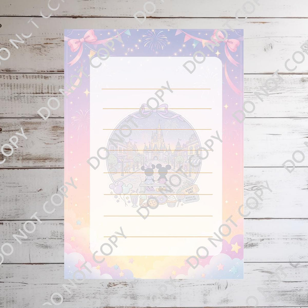 Mickey And Minnie Mouse Mainestreet Memo Notepad 50 sheets bullet journal Disney planner paper scrapbook stationery notebook supplies