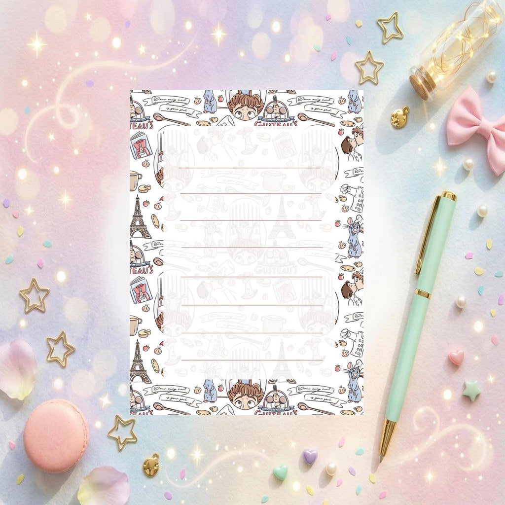 Disneyy Remy Ratatouille Memo Notepad 50 sheets bullet journal Disney planner paper scrapbook stationery notebook supplies
