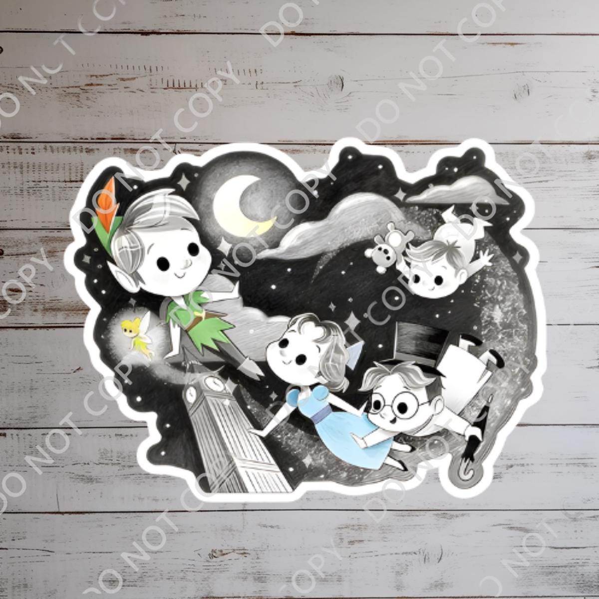 Peter Pan Wendy NeverLand sticker Disneyy Pixie Dust Laptop Stickers/Minnie Vinyl Decals/  Planner , kindle stickers, Water bottle sticker