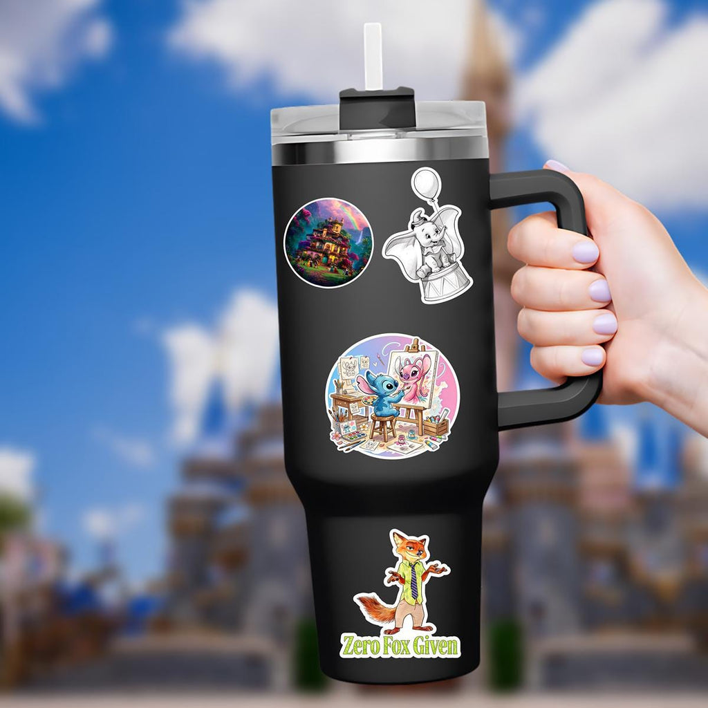 Stitch and Angel Disney Parks  Waterproof Disney Laptop,  Theme Park Vacation, Castle Park Mouse Kindle Stickers, Bottle Stickers