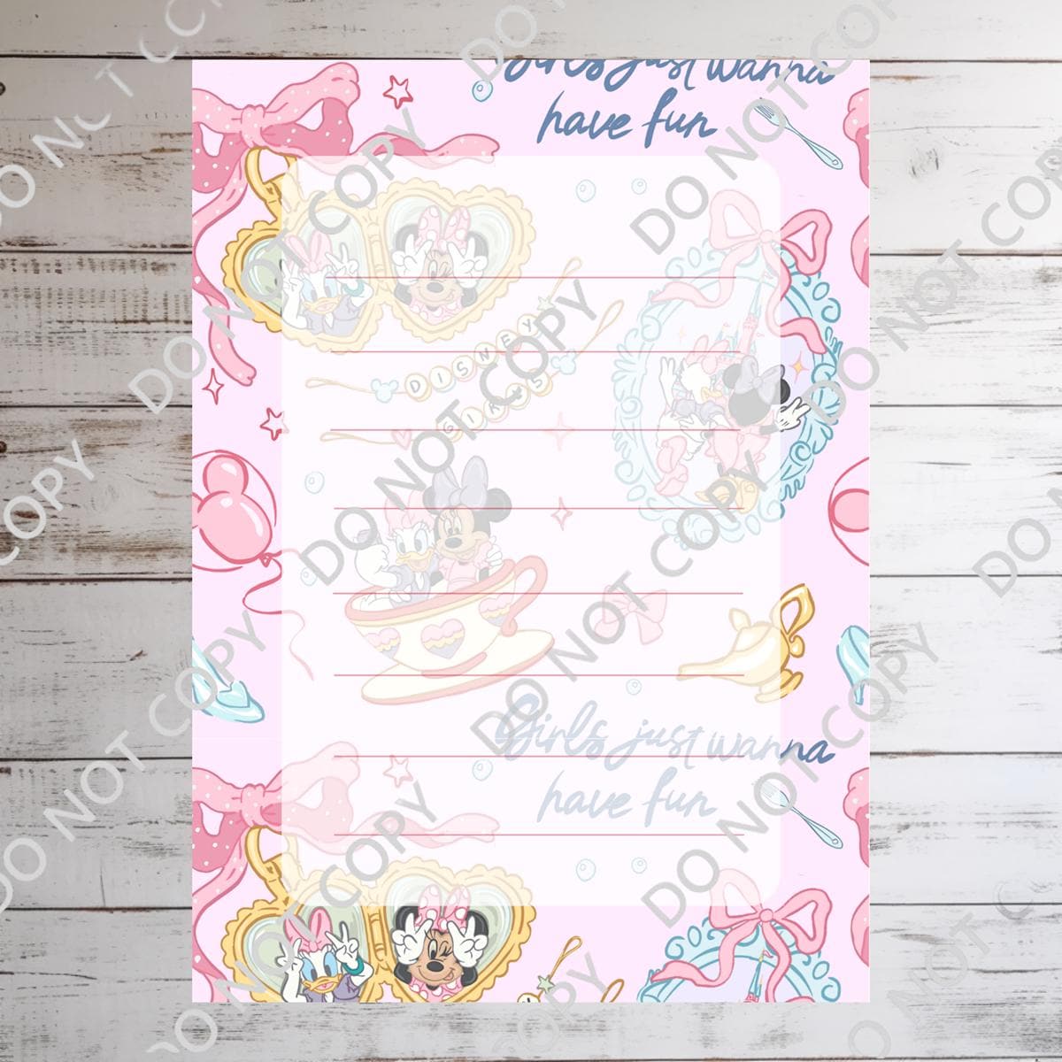 Minnie Mouse Daisy Best Friends Memo Notepad 50 sheets bullet journal Disney planner paper scrapbook stationery notebook supplies