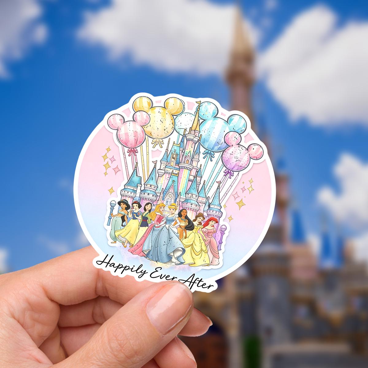 Disneyy Princess Castle  World Sticker Waterproof Disney Laptop, Disneying Theme Park Vacation, Castle Park Mouse