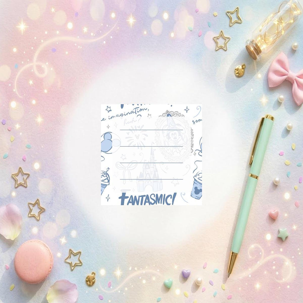 Disney Mickey And Friends Fantasmic  Memo Notepad 50 sheets bullet journal Disney planner paper scrapbook stationery notebook supplies