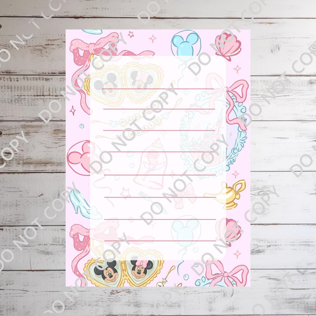 Mickey Minnie Mouse Notepad: Magical Days Planner, Journal, Scrapbook Stationery (5x7")
