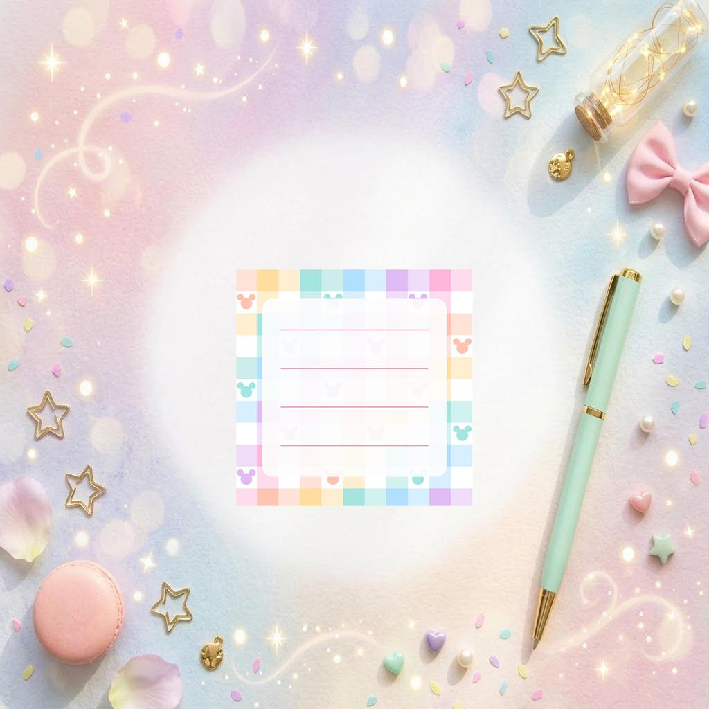 Disneyy Pastel Mickey Memo Notepad 50 sheets bullet journal Disney planner paper scrapbook stationery notebook supplies