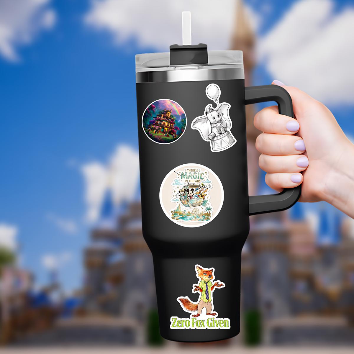 Disneyy Mickey and Friends Skyliner Ride Waterproof Disney Laptop,  Theme Park Vacation, Castle Park Mouse Kindle Stickers, Bottle Stickers