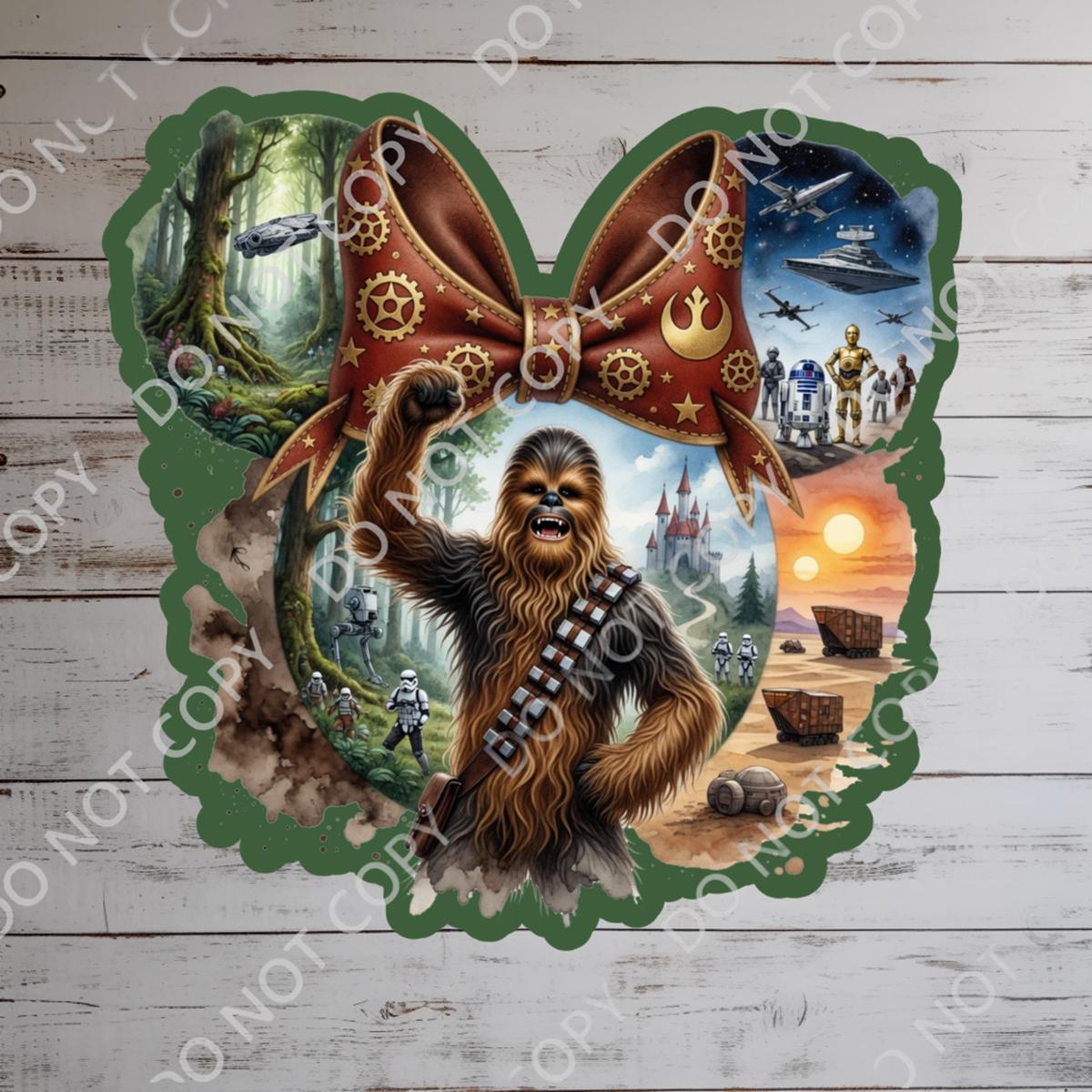 Star Wars Chewbacca Waterproof Vinyl Sticker Kindle stickers, cell phone stickers, computer stickers
