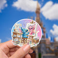Stitch and Angel Disney Parks  Waterproof Disney Laptop,  Theme Park Vacation, Castle Park Mouse Kindle Stickers, Bottle Stickers