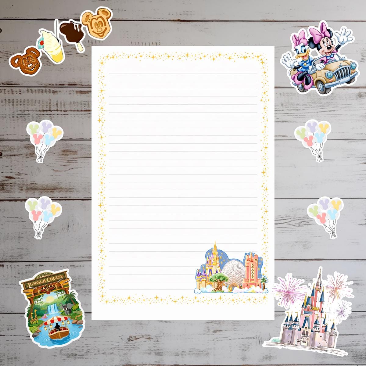 Disneyy Parks Day Essential Bundle Memo Notepad 50 sheets bullet journal Disney planner paper scrapbook stationery notebook supplies
