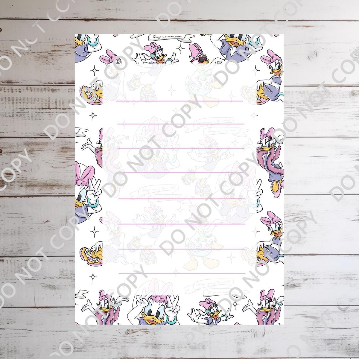 Disney Daisy Duck  Memo Notepad 50 sheets bullet journal Disney planner paper scrapbook stationery notebook supplies