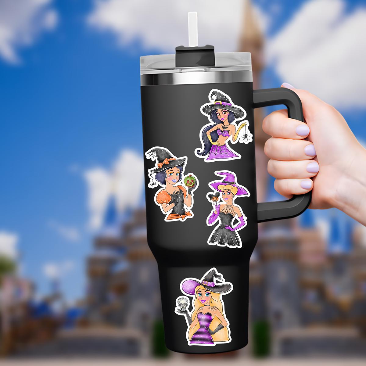 Disneyy Halloween Princess Sticker Bundle : Mickey Mouse, Goofy Waterproof Vinyl Decal for Laptop, Water Bottle