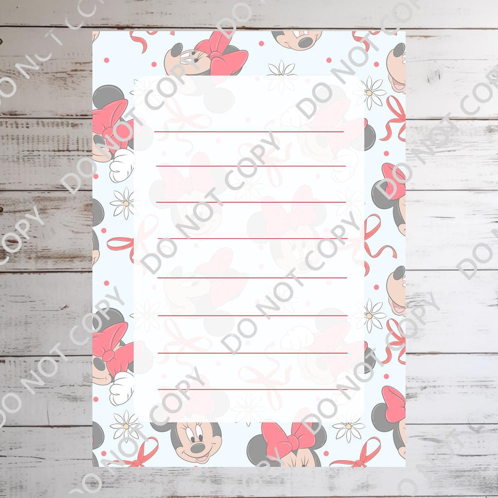 Disneyy Minnie Memo Notepad 50 sheets bullet journal Disney planner paper scrapbook stationery notebook supplies