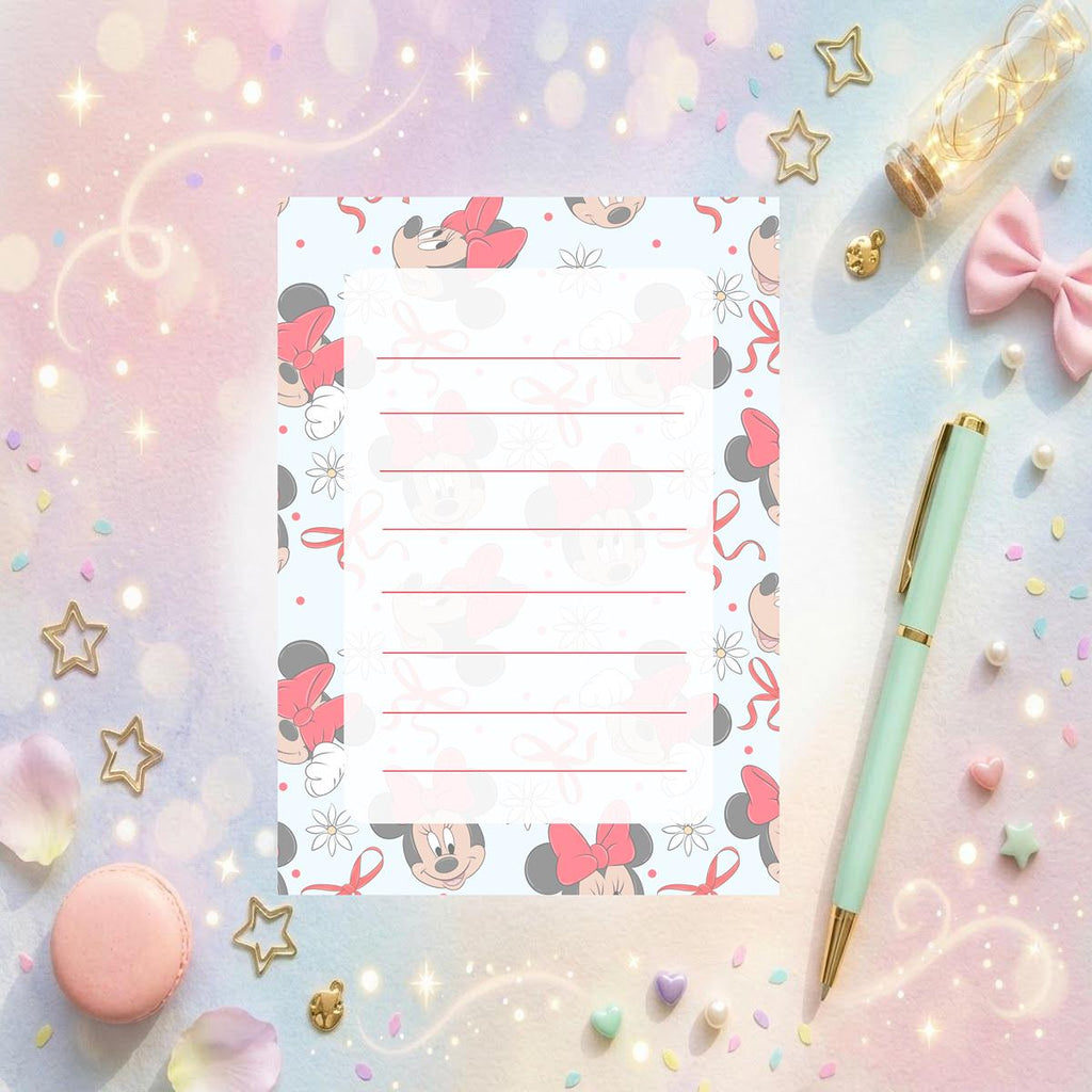 Disneyy Minnie Memo Notepad 50 sheets bullet journal Disney planner paper scrapbook stationery notebook supplies