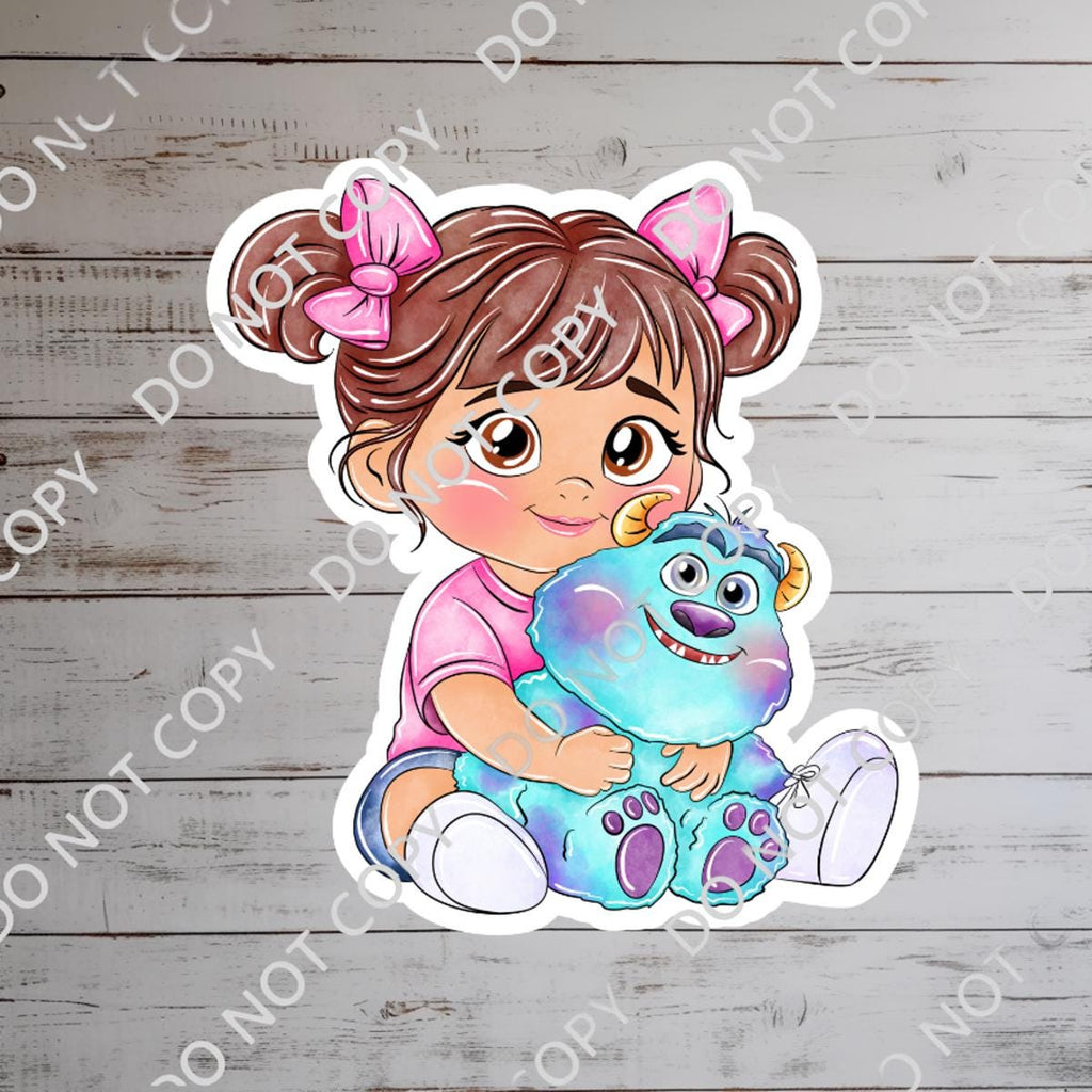Monsters Inc. Sully and Boo , Kitty ,   World Sticker Waterproof Disney Laptop, Disneying Theme Park Vacation, Castle Park Mouse