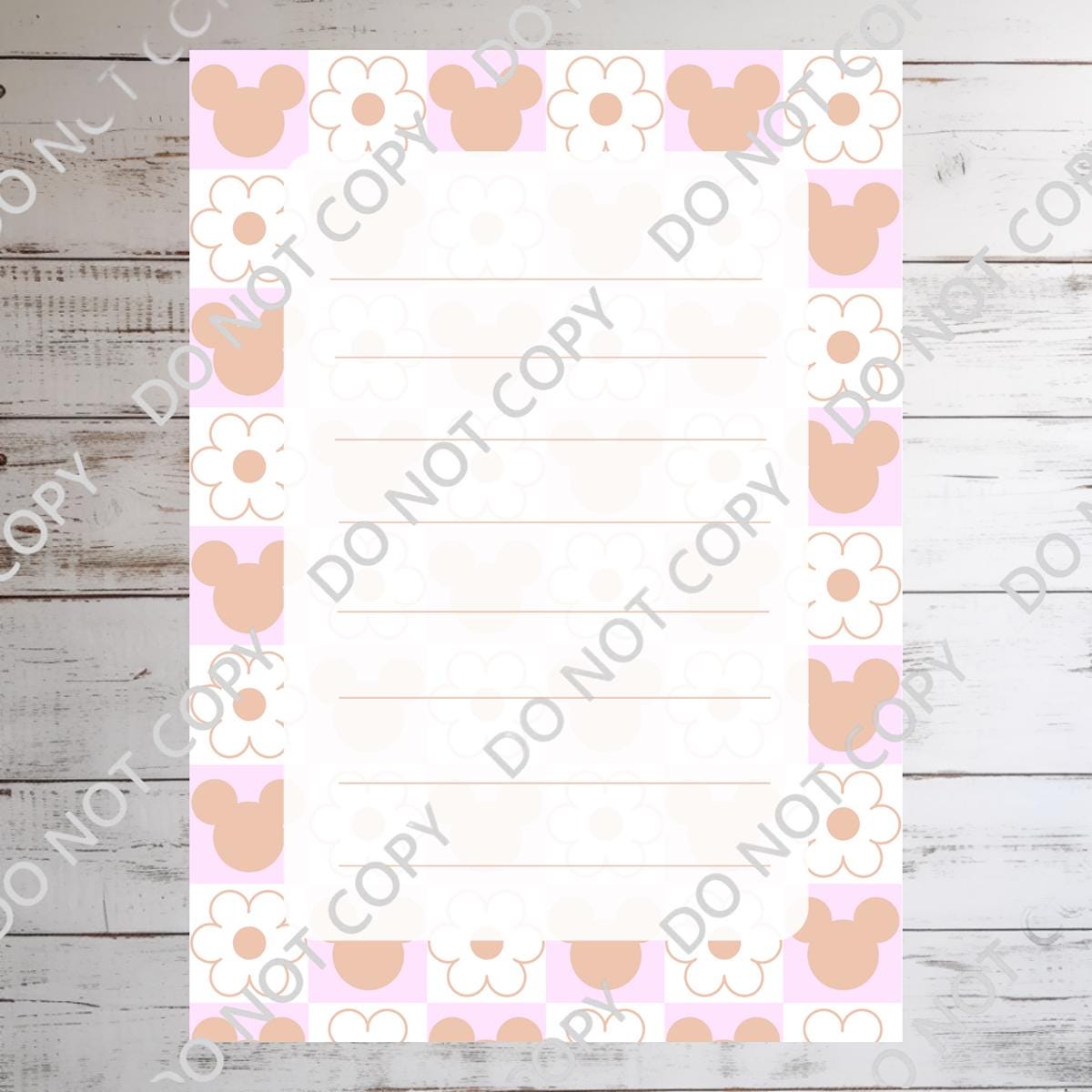 Disneyy Mickey Memo Notepad 50 sheets bullet journal. teacher notepad, Disney planner paper scrapbook stationery notebook supplies