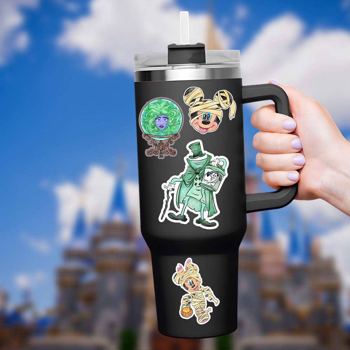 Haunted Mansion Goofy HatBox Ghost: Mickey Mouse, Goofy Waterproof Vinyl Decal for Laptop, Water Bottle