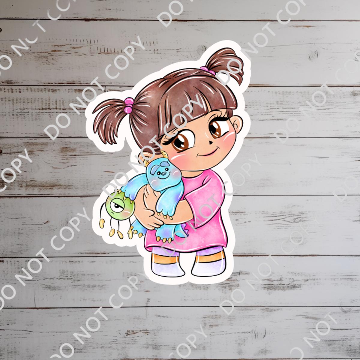 Monsters Inc. Sully and Boo , Kitty ,   World Sticker Waterproof Disney Laptop, Disneying Theme Park Vacation, Castle Park Mouse