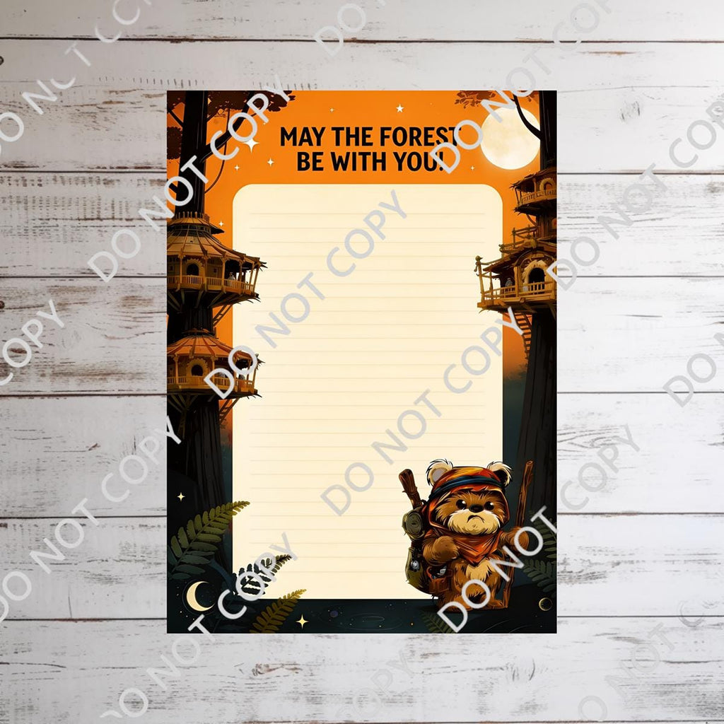 Disneyy Ewok Village Star Wars Wicket Memo Notepad 50 sheets bullet journal Disney planner paper scrapbook stationery notebook supplies
