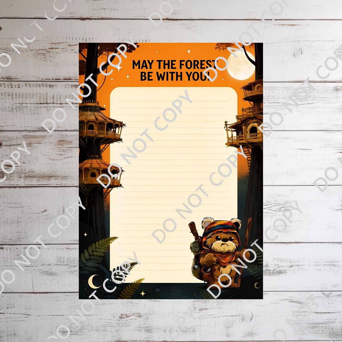 Disneyy Ewok Village Star Wars Wicket Memo Notepad 50 sheets bullet journal Disney planner paper scrapbook stationery notebook supplies